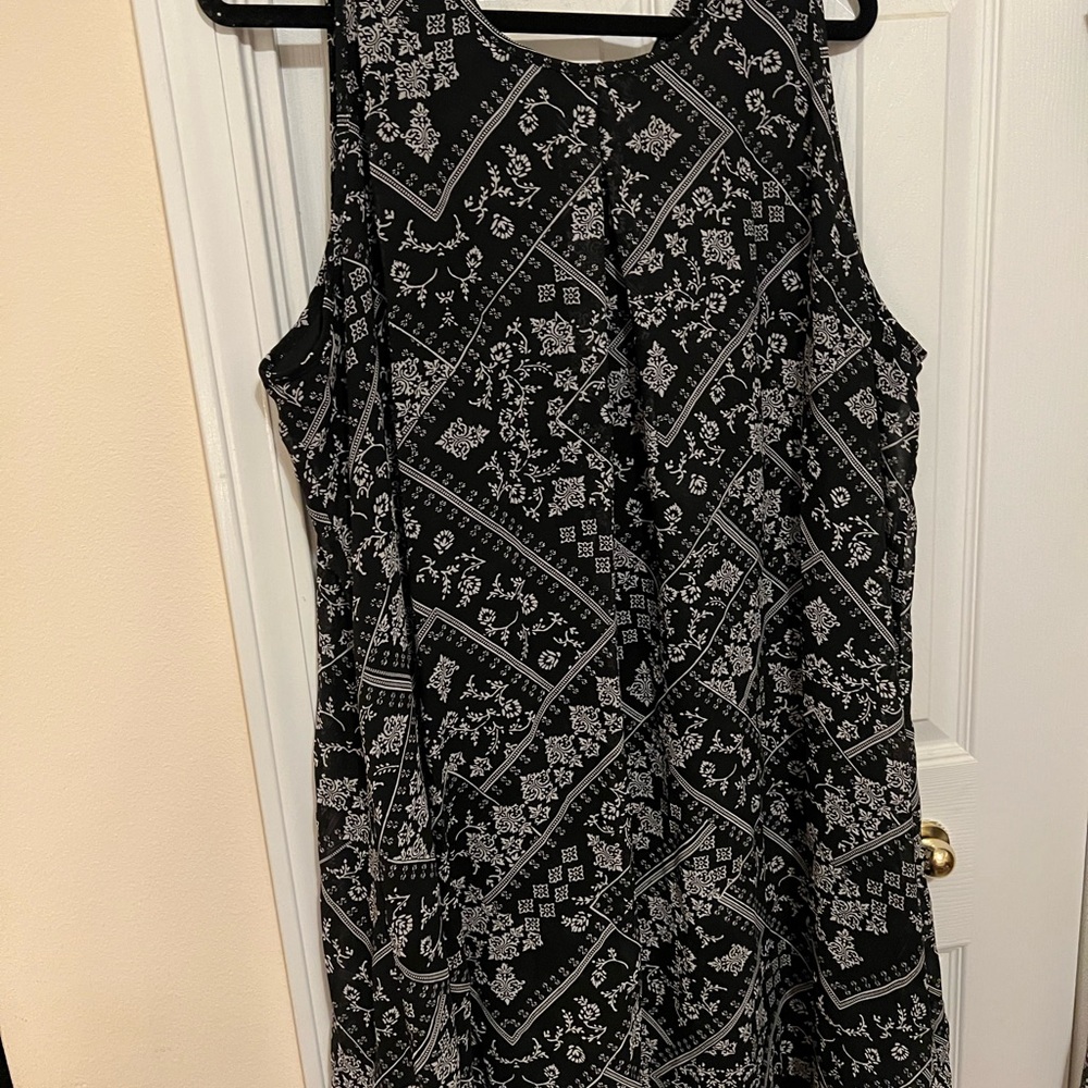 Black and White Floral Dress